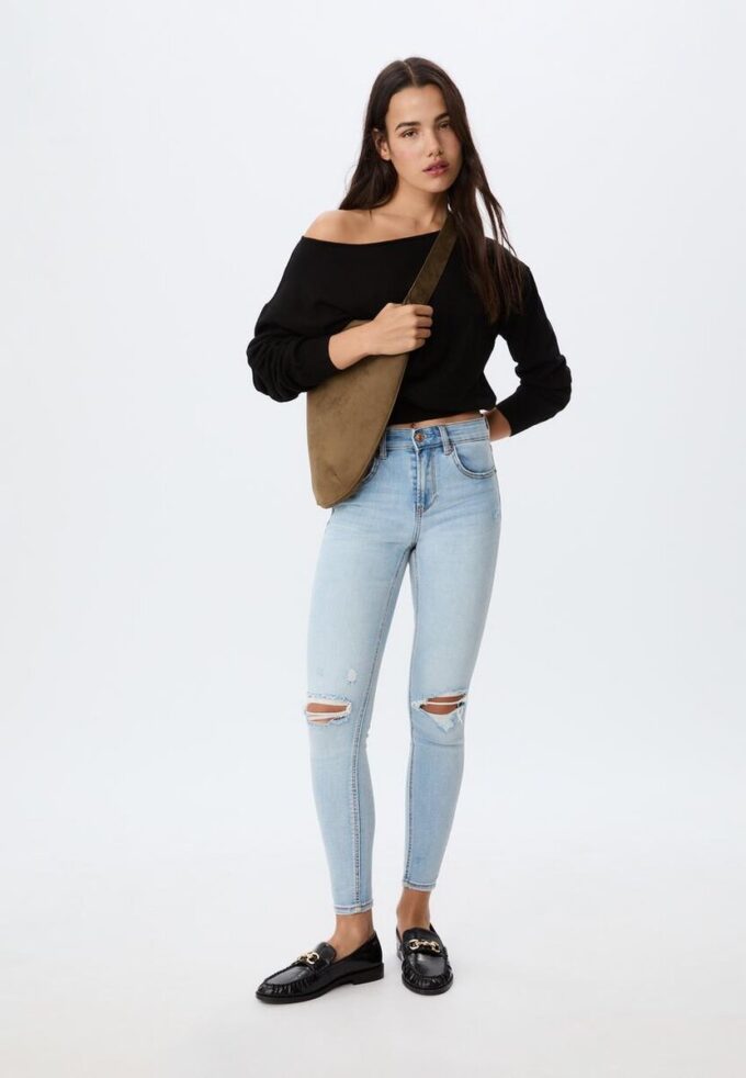 1420 Skinny jeans med låg midja 1420 Skinny jeans med låg midja