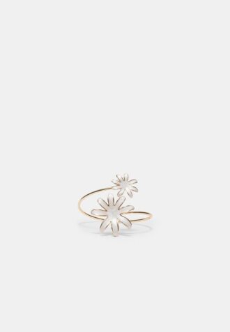 Armband med dubbla blommor i emalj