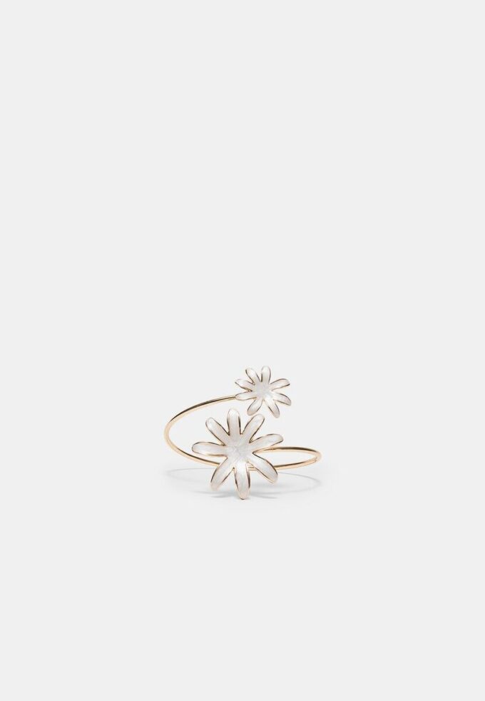 Armband med dubbla blommor i emalj