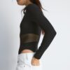 Asymmetrisk bodysuit med genomskinliga detaljer