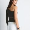 Asymmetrisk bodysuit med genomskinliga detaljer