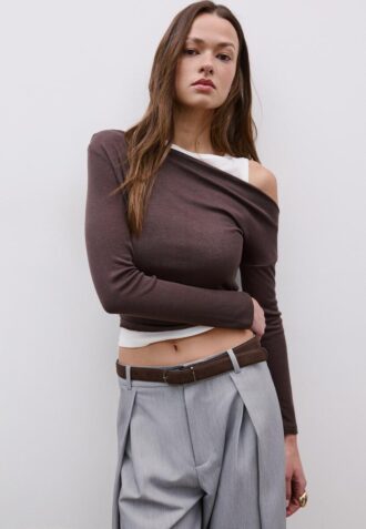 Asymmetrisk dubbel T-shirt