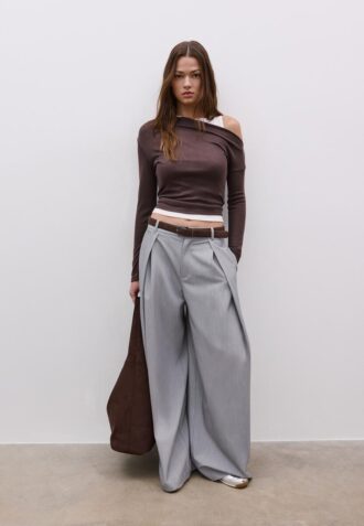 Asymmetrisk dubbel T-shirt