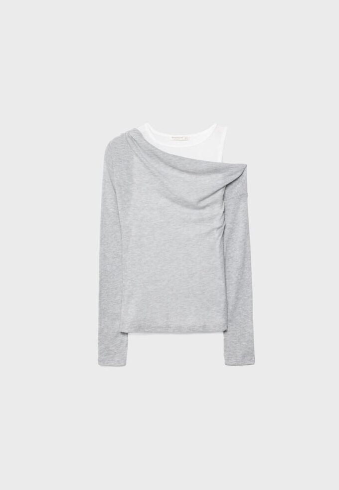 Asymmetrisk dubbel T-shirt Asymmetrisk dubbel T-shirt