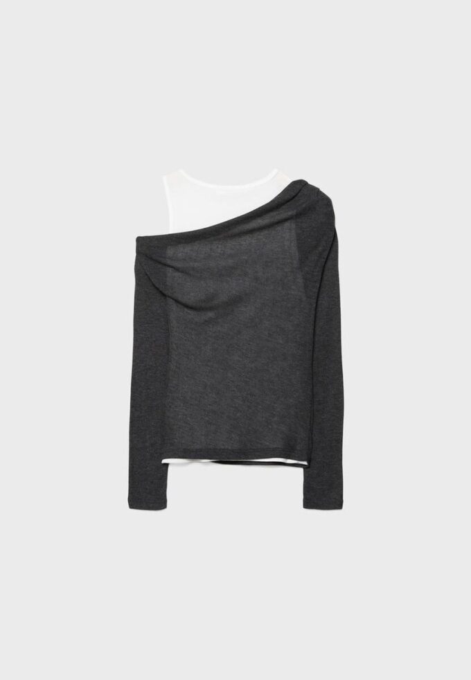 Asymmetrisk dubbel T-shirt Asymmetrisk dubbel T-shirt
