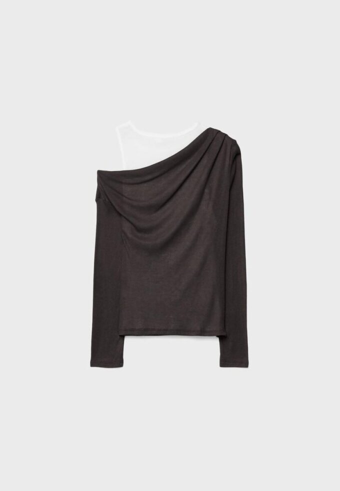 Asymmetrisk dubbel T-shirt Asymmetrisk dubbel T-shirt