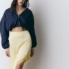 Asymmetrisk kjol i satin Asymmetrisk kjol i satin