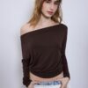 Asymmetrisk T-shirt i modal Asymmetrisk T-shirt i modal