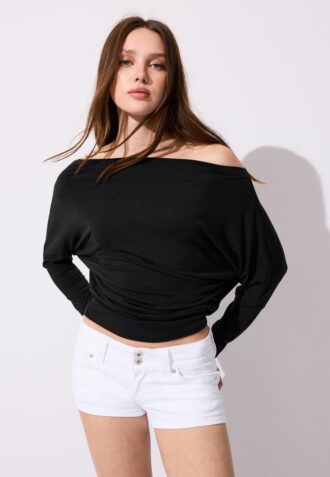 Asymmetrisk T-shirt i modal