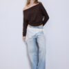 Asymmetrisk T-shirt i modal Asymmetrisk T-shirt i modal