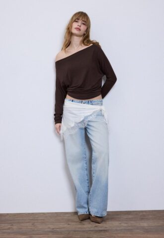 Asymmetrisk T-shirt i modal