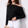 Asymmetrisk T-shirt i modal