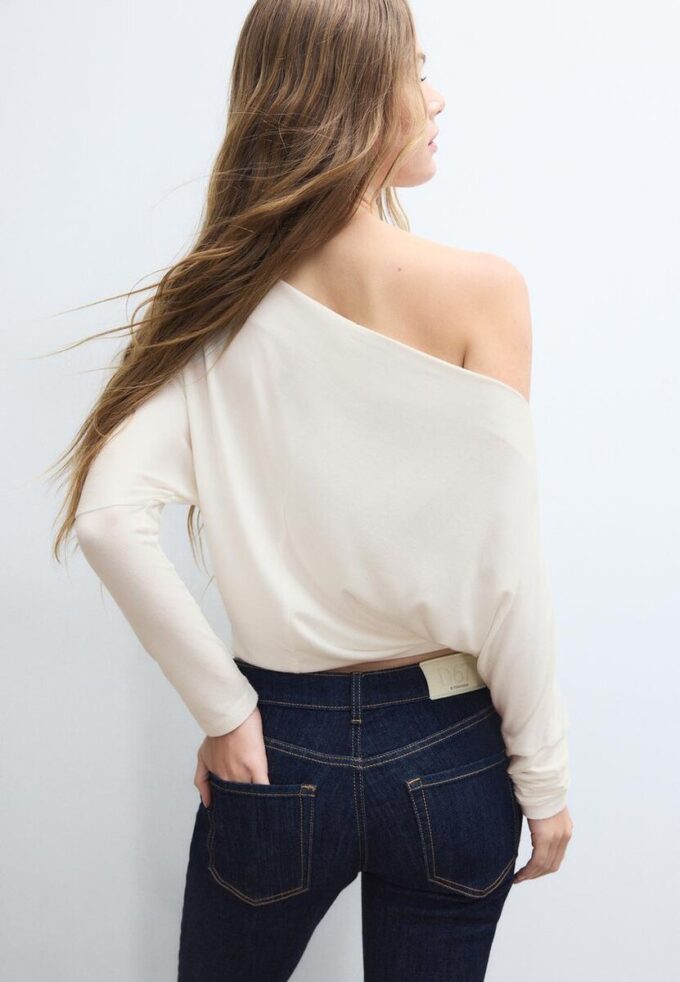 Asymmetrisk T-shirt i modal