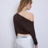 Asymmetrisk T-shirt i modal Asymmetrisk T-shirt i modal