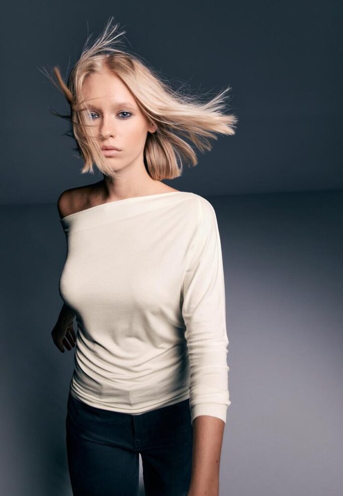Asymmetrisk T-shirt i modal