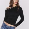 Asymmetrisk T-shirt med hål