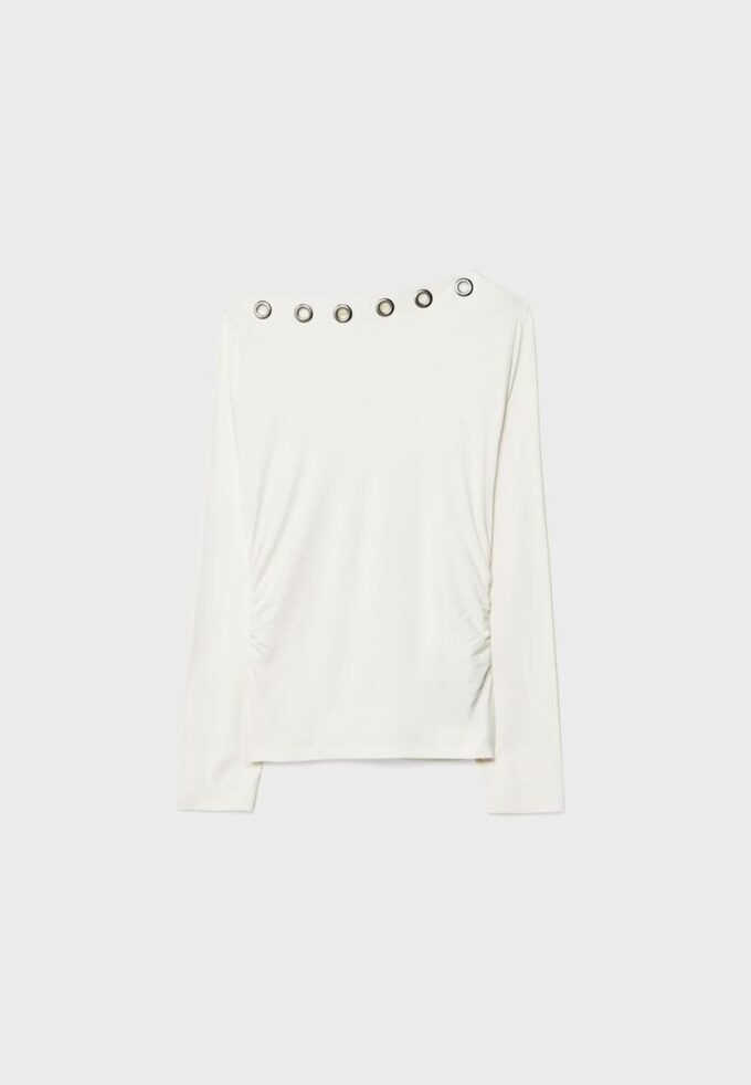 Asymmetrisk T-shirt med hål