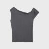 Asymmetrisk T-shirt med knappar Asymmetrisk T-shirt med knappar