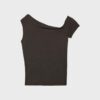 Asymmetrisk T-shirt med knappar Asymmetrisk T-shirt med knappar