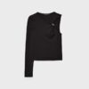 Asymmetrisk T-shirt med metallspänne