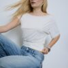 Asymmetrisk T-shirt med nitar