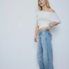 Asymmetrisk T-shirt med nitar