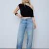 Asymmetrisk T-shirt med nitar