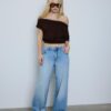 Asymmetrisk T-shirt med nitar