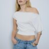 Asymmetrisk T-shirt med nitar