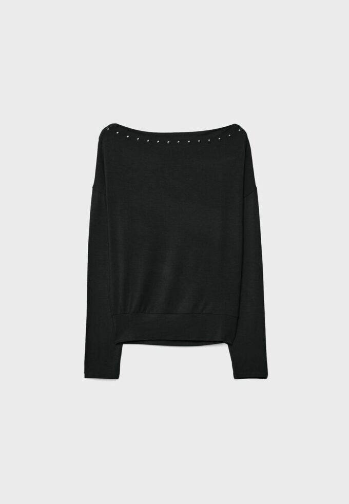 Asymmetrisk T-shirt med nitar