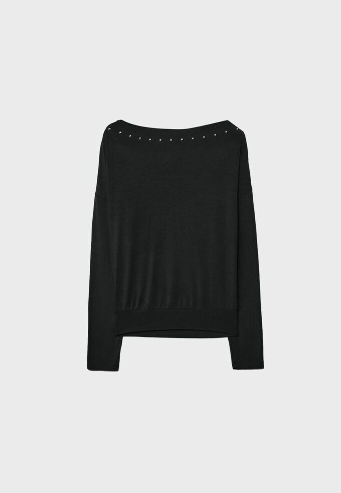 Asymmetrisk T-shirt med nitar