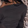 Asymmetrisk T-shirt med nitar