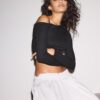 Asymmetrisk T-shirt med rynkad detalj