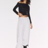 Asymmetrisk T-shirt med rynkad detalj