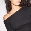 Asymmetrisk T-shirt med rynkad detalj