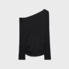 Asymmetrisk T-shirt med rynkad detalj