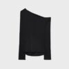 Asymmetrisk T-shirt med rynkad detalj