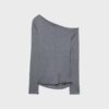 Asymmetrisk T-shirt med rynkad detalj