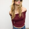 Asymmetrisk tyll-T-shirt