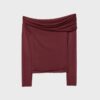 Asymmetrisk tyll-T-shirt