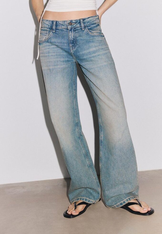 Baggy-jeans med medelhög midja Baggy-jeans med medelhög midja