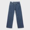 Baggy-jeans med randigt mönster och medelhög midja Baggy-jeans med randigt mönster och medelhög midja