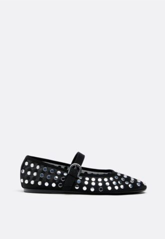 Ballerinaskor i mesh med nitar