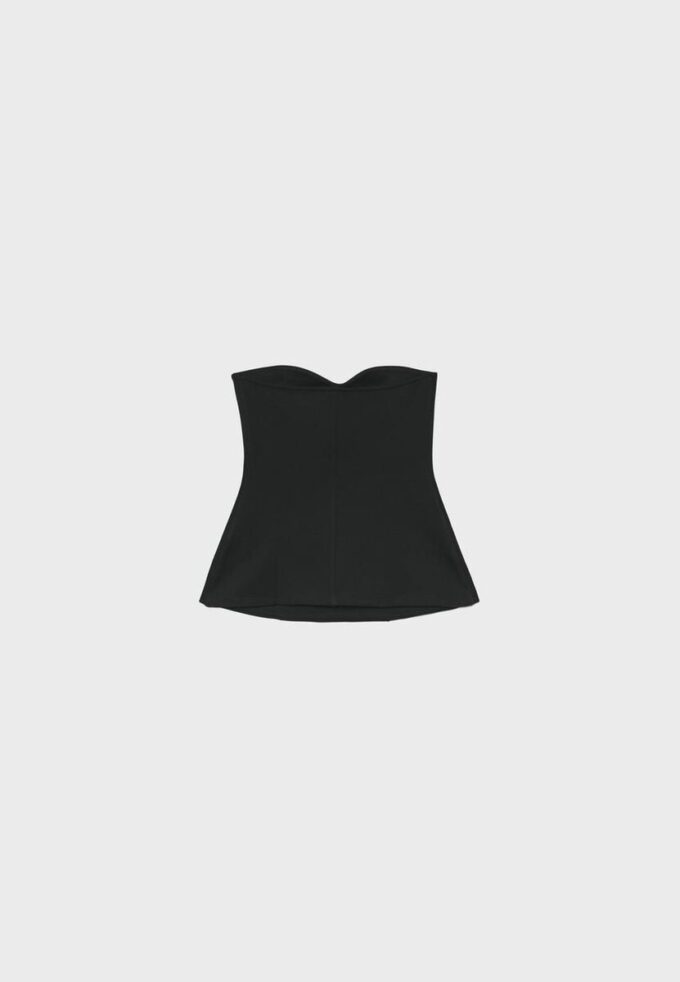 Bandeau-bikiniöverdel med hjärtformad urringning