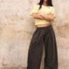 Barrel-byxor i poplin med stoppare Barrel-byxor i poplin med stoppare