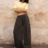 Barrel-byxor i poplin med stoppare Barrel-byxor i poplin med stoppare