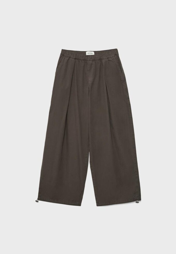 Barrel-byxor i poplin med stoppare Barrel-byxor i poplin med stoppare