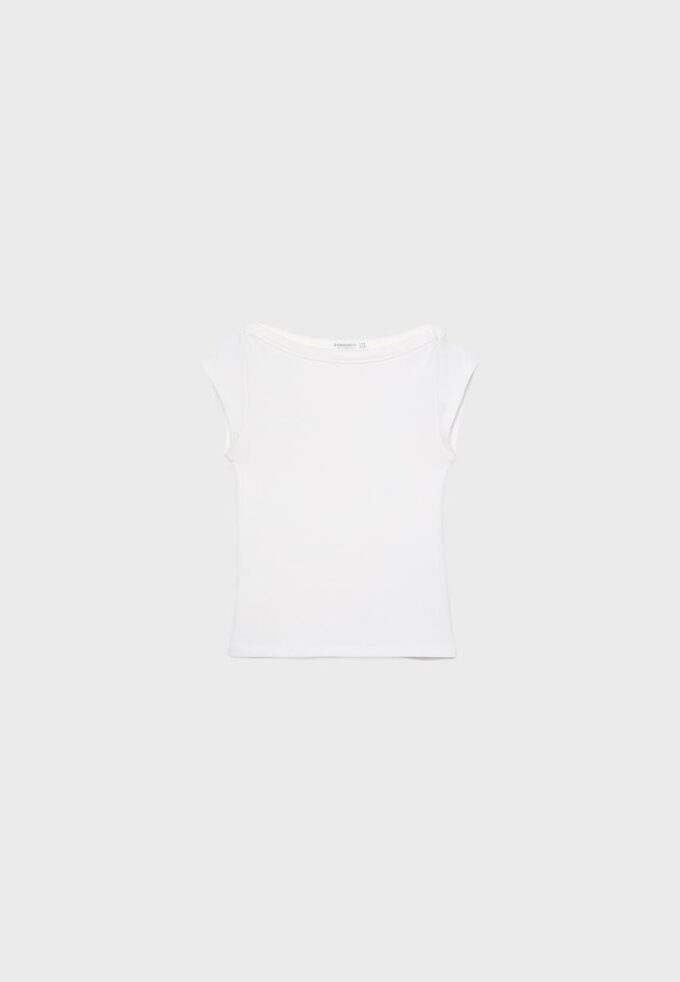 Basplagg T-shirt med båthals