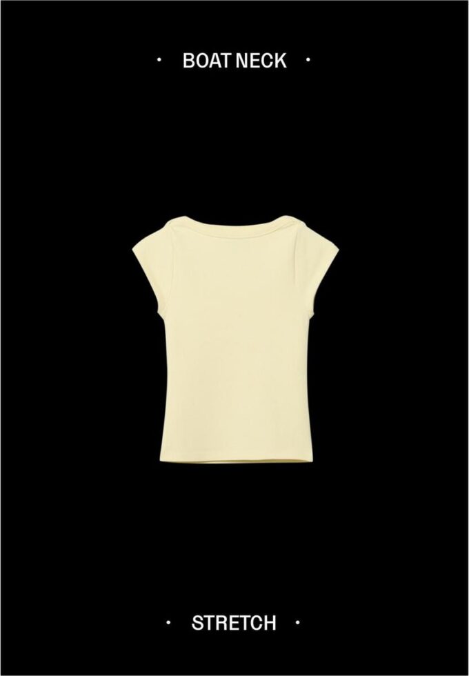 Basplagg T-shirt med båthals