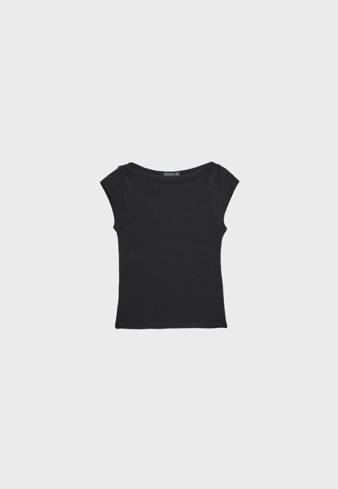 Basplagg T-shirt med båthals